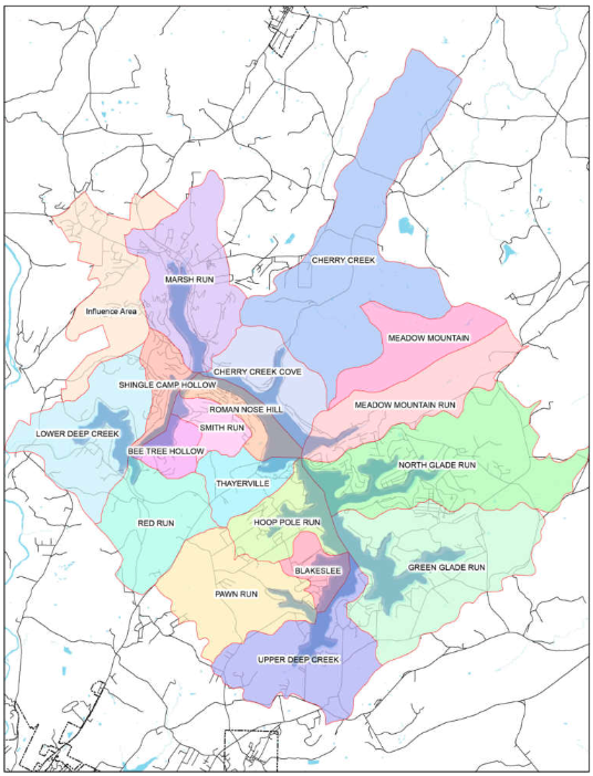 Deep Creek Lake Watershed Zones